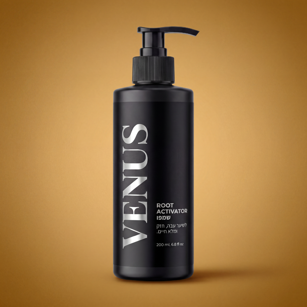 שמפו Venus Root Activator לגברים נגד נשירת שיער - צמיחת שיער מוגברת עם 4 חפיפות בשבוע בלבד*